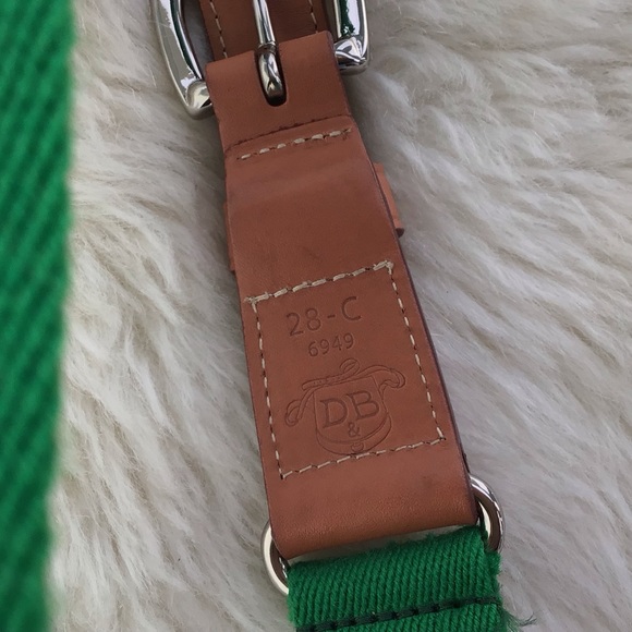 Dooney & Bourke (D&B) 6949 Leather, Brass and Canvas Belt - Excellent Condition - Picture 8 of 16